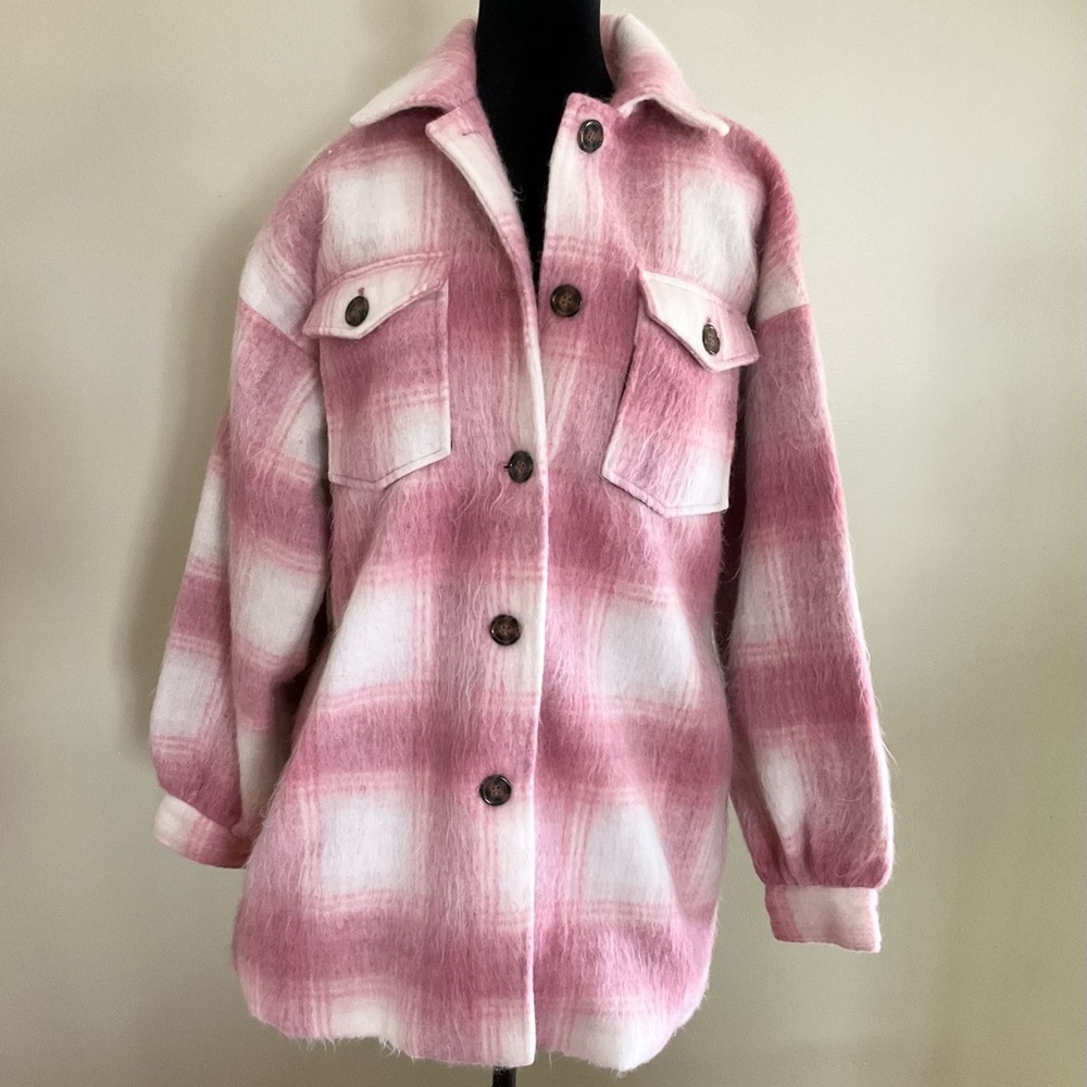 Pink Plaid Women's Jacket